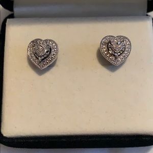Diamond Heart Earrings